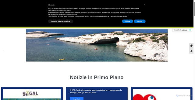 Security scan screenshot of https://www.galterrasdeolia.it/