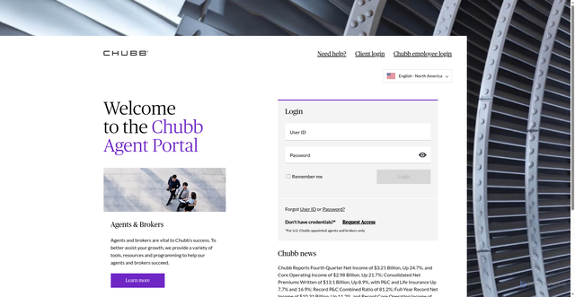 Security scan screenshot of https://agentview.chubb.com