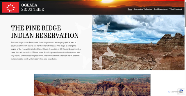 Security scan screenshot of https://www.oglala.gov/