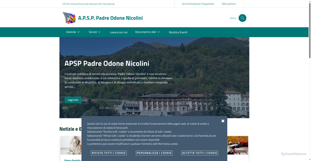 Security scan screenshot of https://www.apsppievedibono.it