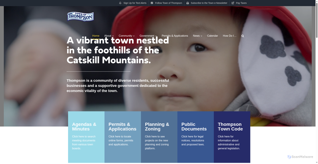 Security scan screenshot of https://thompsonny.gov/