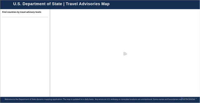 Security scan screenshot of https://travelmaps.state.gov/