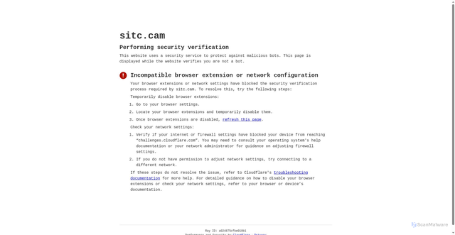 Security scan screenshot of https://sitc.cam/#aln@yao.se