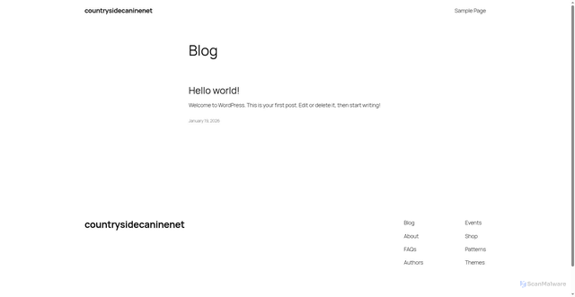 Security scan screenshot of https://countrysidecanine.net/