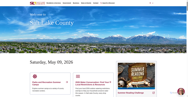 Security scan screenshot of https://apps.saltlakecounty.gov