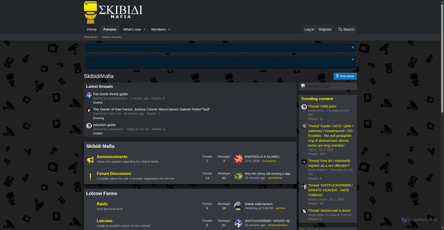 Security scan screenshot of https://skibidimafia.st