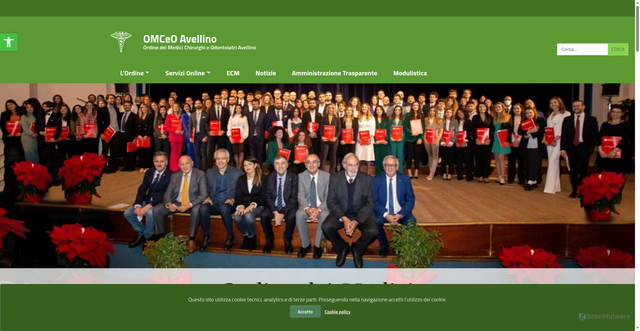 Security scan screenshot of https://www.ordinemediciavellino.it