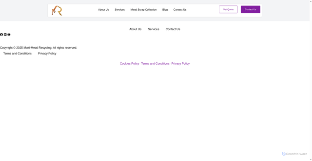 Security scan screenshot of http://multi-metalrecycling.com/