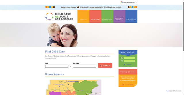 Security scan screenshot of https://ccala.net/connect-to-child-care/
