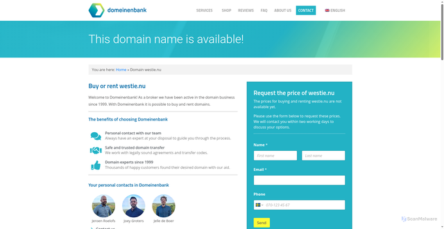 Security scan screenshot of https://westie.nu