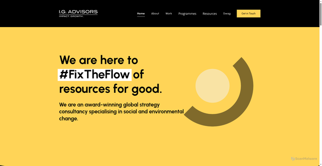Security scan screenshot of https://www.impactandgrowth.com/