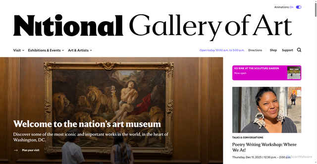 Security scan screenshot of https://www.nga.gov/