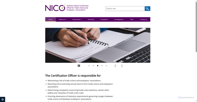 Security scan screenshot of https://www.nicertoffice.org.uk/