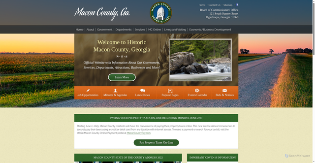 Security scan screenshot of https://www.maconcountyga.gov/