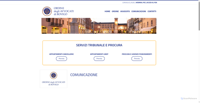 Security scan screenshot of https://ordineavvocatirovigo.it/