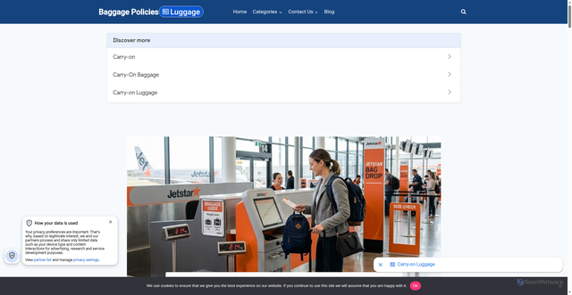 Security scan screenshot of https://baggagepolicies.com/jetstar-baggage-policy/