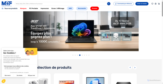 Security scan screenshot of https://mgf-info.fr