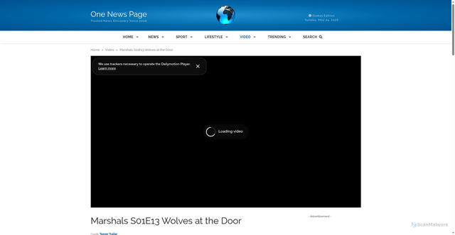 Security scan screenshot of https://www.onenewspage.com/video/20260518/17759511/Marshals-S01E13-Wolves-at-the-Door.htm