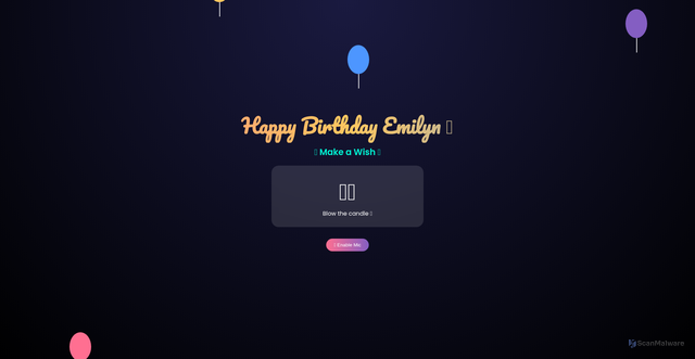 Security scan screenshot of https://emilynbirthday3-rhoialqmlv.edgeone.app/