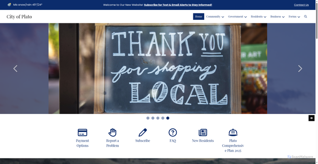 Security scan screenshot of https://platomn.gov/