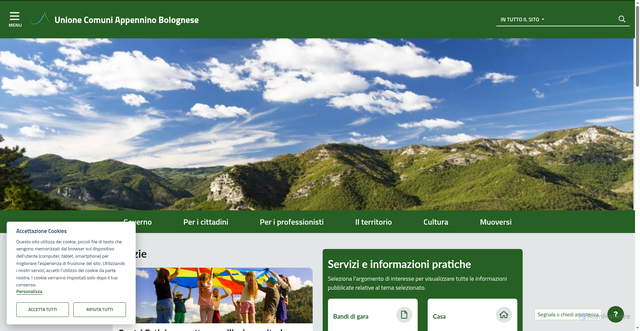 Security scan screenshot of https://www.unioneappennino.bo.it