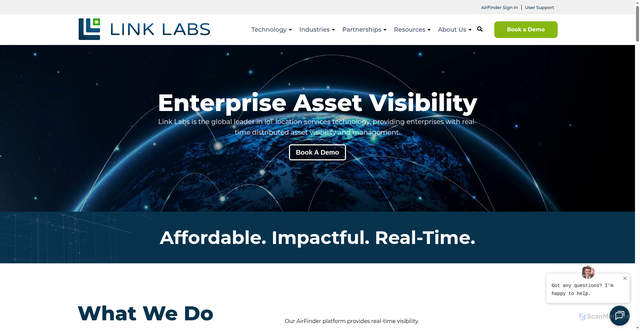 Security scan screenshot of https://link-labs.com