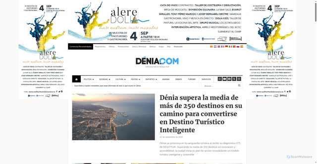 Security scan screenshot of https://denia.com