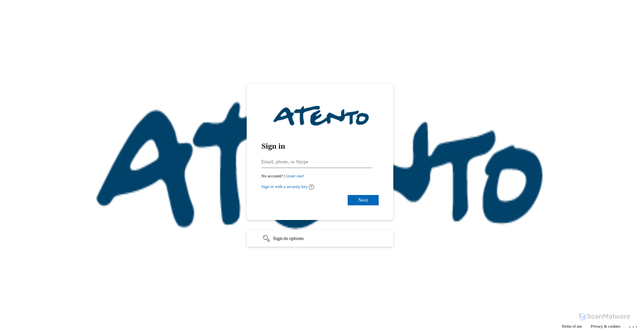 Security scan screenshot of https://atentodescuentos.azurewebsites.net/