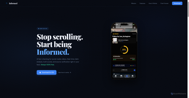 Security scan screenshot of http://informed-app.com/