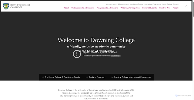 Security scan screenshot of https://www.dow.cam.ac.uk/