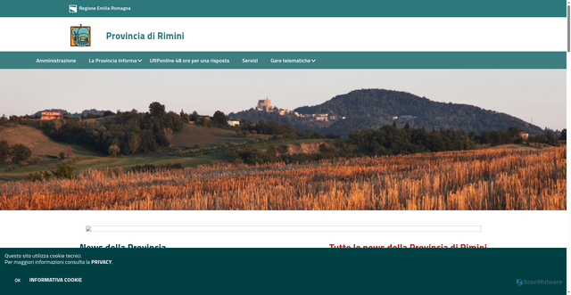Security scan screenshot of https://www.provincia.rimini.it/hh/index.php