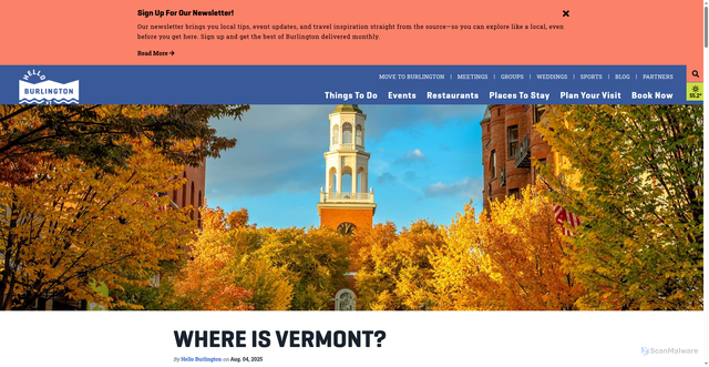Security scan screenshot of https://www.helloburlingtonvt.com/blog/post/where-is-vermont/