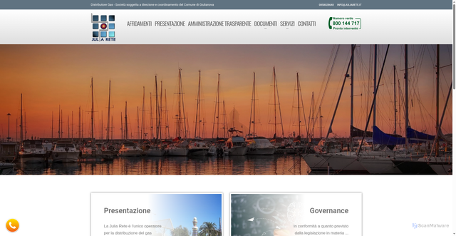 Security scan screenshot of https://www.juliarete.it/
