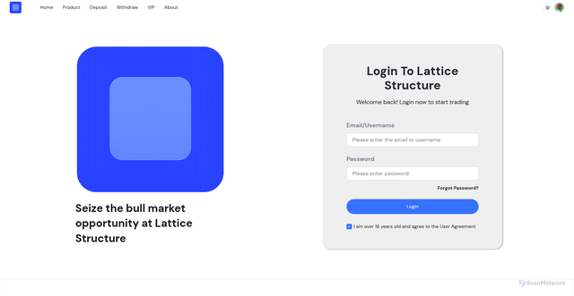 Security scan screenshot of https://latticetrade.com/