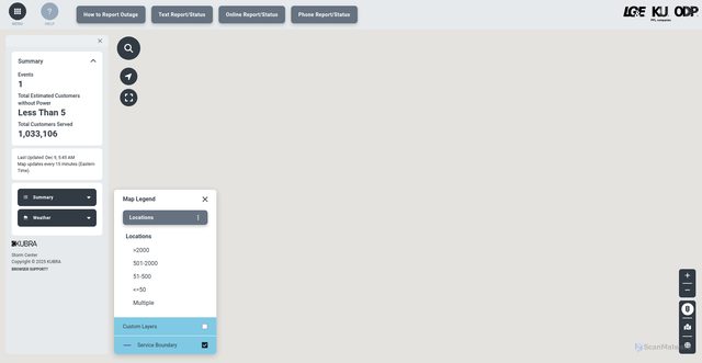 Security scan screenshot of https://stormcenter.lge-ku.com/