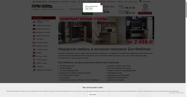 Security scan screenshot of https://bestmebelik.ru