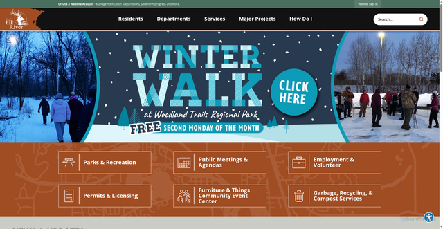 Security scan screenshot of https://elkrivermn.gov/