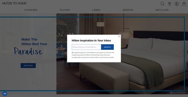 Security scan screenshot of https://hiltontohome.com