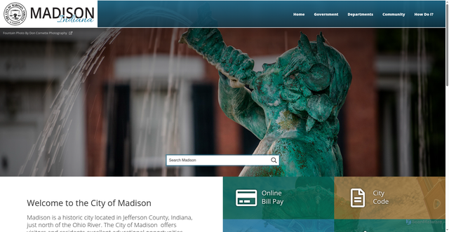 Security scan screenshot of https://www.madison-in.gov/