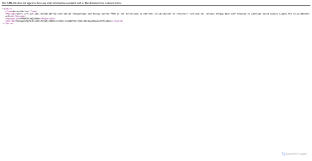 Security scan screenshot of https://static.theguardian.com