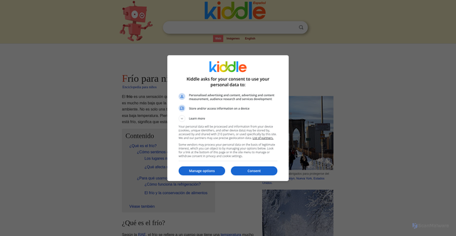 Security scan screenshot of https://ninos.kiddle.co/Fr%C3%ADo