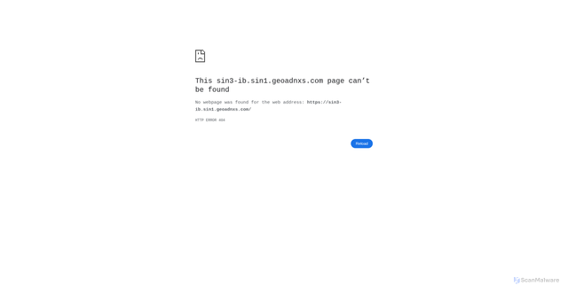 Security scan screenshot of https://sin3-ib.sin1.geoadnxs.com