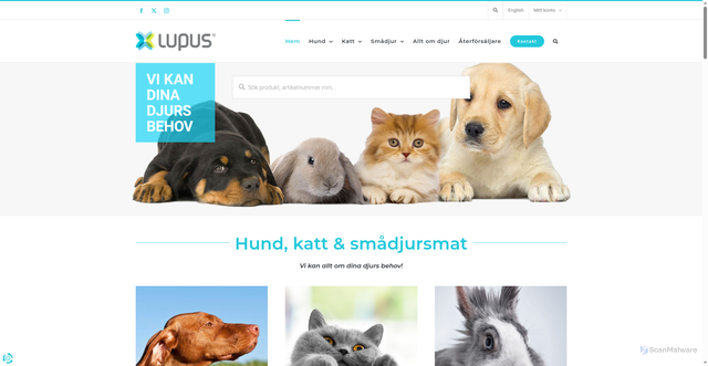 Security scan screenshot of https://lupus.se