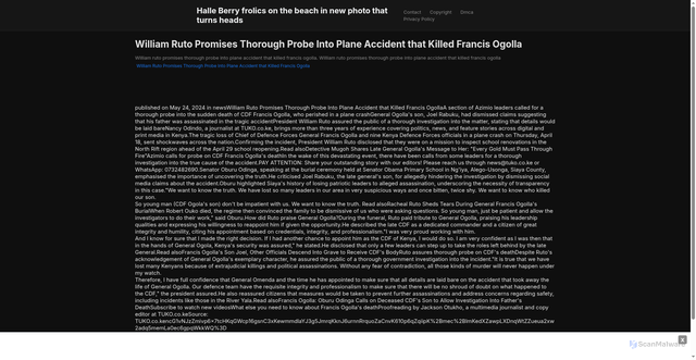 Security scan screenshot of https://garyshouldershugo-dzjtp4eikm.edgeone.app/11623-william-ruto-promises-thorough-probe-into-plane-accident-that-killed-francis-ogolla.html