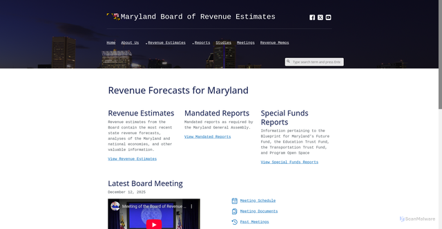 Security scan screenshot of https://mdbre.gov/