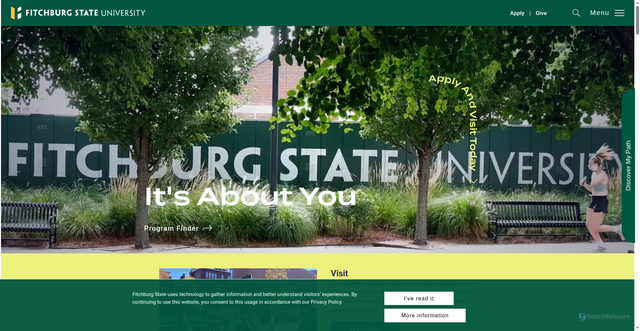 Security scan screenshot of https://go-fitchburgstate.org