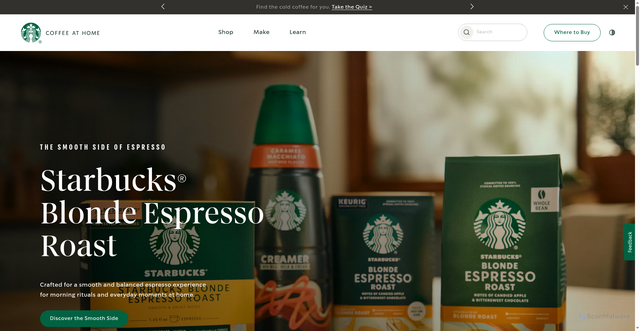 Security scan screenshot of https://athome.starbucks.com/