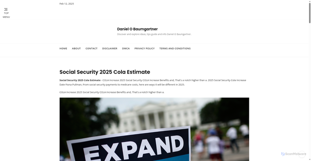 Security scan screenshot of https://danielobaumgartnere.pages.dev/witkh-social-security-2025-cola-estimate-dqggh/