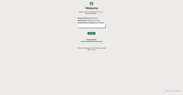 Security scan screenshot of https://productdatahub.starbucks.com