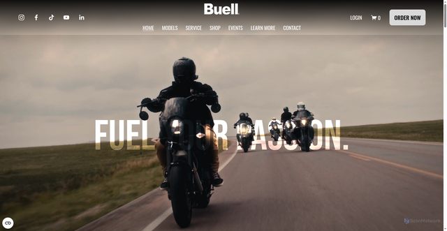 Security scan screenshot of https://buellmotorcycle.com/